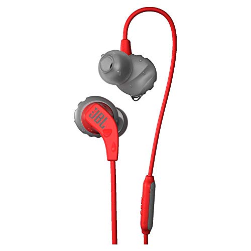Image of JBL Endurance Run, Sports in Ear Wired Earphones with Mic, Sweatproof, Flexsoft eartips, Magnetic Earbuds, Fliphook & TwistLock Technology with Voice Assistant Support for Mobiles (Red)