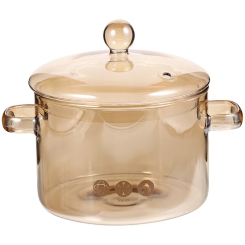 Vaguelly Clear Glass Simmer Pot with Lid...