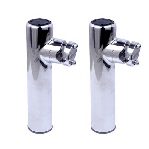 FALKIN 2X Boat Accessories Stainless Steel Fishing Tackle Rotatable Rod Holder With Clamp For Tube 22MM-26MM With Liner