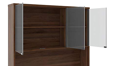 Image of Urban Ladder Alton 6 Door Tall Display Cabinet, Finish - Walnut