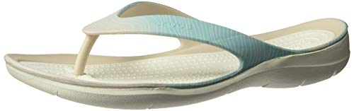 Crocs Women's Swiftwater Flip Flop, pool ombre/white, 11 M US