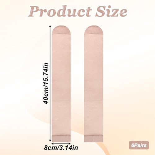Image of Giantree 6 Pairs Black Stocking Socks, Nylon Socks for Women, Tight Sheer Socks Ultra Thin Cool See Through Calf High Silk Socks, High Elasticity Leggs Knee Highs Sheer Ankle Socks Women(Skin)
