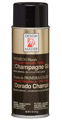 Design Master Premium Metallic Color Spray – For Fresh Flowers, Wood, Metal, Wall, Glass, Fabric | Smooth Finish, Fast-Drying – 312 gms (Champagne Gold)