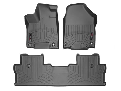 WeatherTech Custom Fit FloorLiners for Honda Ridgeline - 1st & 2nd Row (44971-1-2) Black