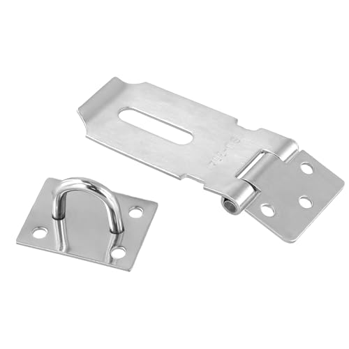 Image of 15pcs 3 Inch Stainless Steel Packlock Clasp Hasp Lock Latch, Pad Lock Latches with 120 Screws, Door Padlock for Boxes, Door