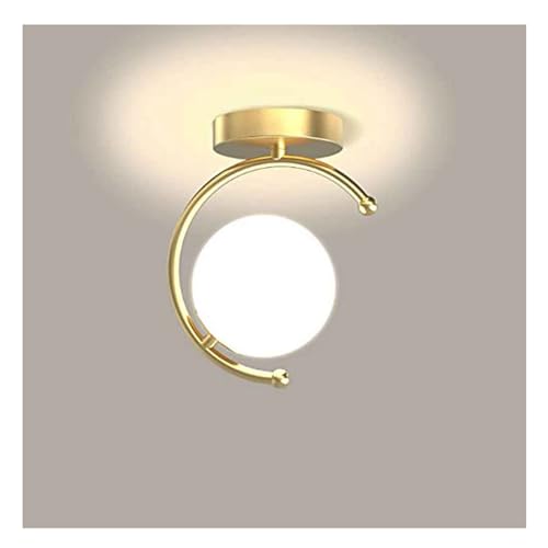 NOLLAM Luminaire Globe LED Plafonnier Boule de Verre Moderne Près du Plafond Luminaire Postmoderne Petit Plafonnier pour Salle à Manger Cuisine Café Bar...
