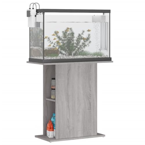 Tomostar Halterung für Aquarium, Möbel für Aquarien, Grundschrank, Aquariumtisch, Sonoma-Aquarium, grau, 75 x 36 x 72,5 cm, Holz