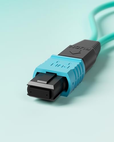 Image of VANDESAI MPO to MPO Fiber Optic Loopback Test Cable, MTP /MPO 12-Fiber Loopback Tester Cable, 50 /125 Type B MPO Female Connector for High-Speed Network Link Testing (MPO Fiber Optic Loopback)