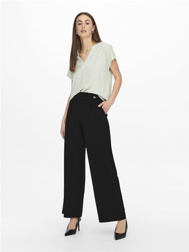 JDY Damen JDYGEGGO New Long Pant JRS NOOS weite Hose, Schwarz, XL/30