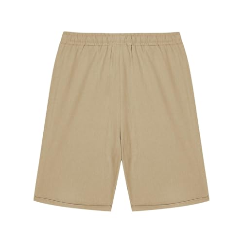 Boys Causal Shorts Solid Color Summer Active Biker Shorts Pull-On Elastic Waist Athletic Short Pants with Pocket2