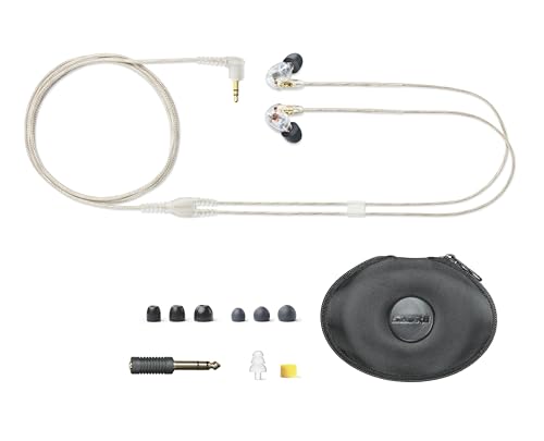 Image of Shure SE425 PRO Wired Earbuds - Professional Sound Isolating Earphones with Detailed Sound, Dual-Driver Hybrid, Secure in-Ear Fit, Detachable Cable, Durable Quality, Clear | Dual High-Definition Drivers, Sound Isolating Up to 37 Db, Detachable Gold-Plated Mmcx Cable, Over-Ear Fit, Case and Fit Kit