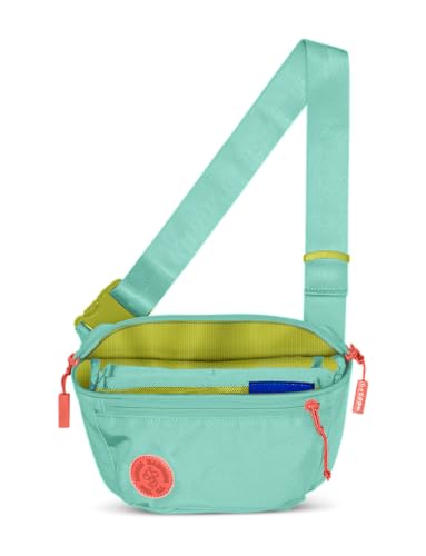 Baboon To The Moon 3L Fanny Pack Water Repellent Crossbody Waist Bag with YKK Zippers Adjustable Strap Travel Festival Hiking Everyday Carry Bag for Men and Women Aqua Drift