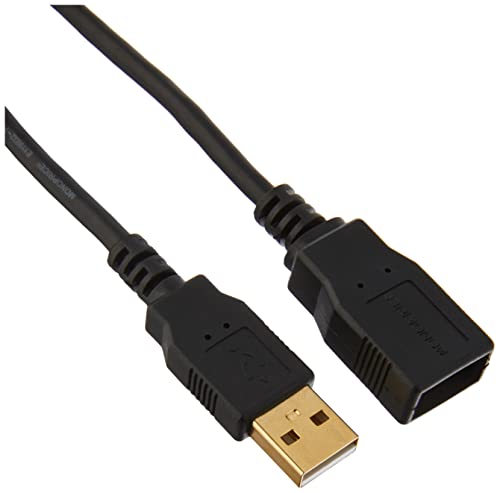 Monoprice USB 2.0 A Male to A Female Extension Cable - 15 Feet | 28/24AWG Gold Plated Compatible with USB Keyboard Mouse Flash Drive Hard Drive