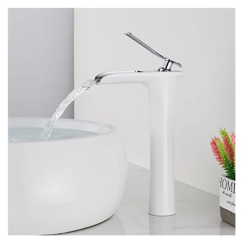 Robinet cascade chromé et blanc Om pour mitigeur de lavabo design - 2