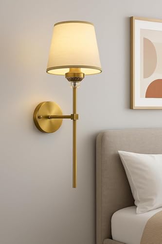 Image of kinis Luxury Modern Gold Wall Lamp | Crystal Accent & Elegant Metal Finish Wall lamp Decorative Wall Sconce Lighting for Bedroom, Living Room, Hallway & Hotel Decor (Pack of 2 with Bulb)