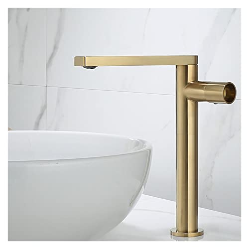 Grifo de lavabo alto negro monomando para evitar salpicaduras en el baño 7