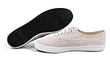 Townforst Womens Khaki Lace Up Slip On Low Top Fashion Sneaker 7.5