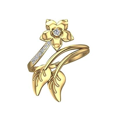 Image of DISHIS 22K /18K /14K Yellow Gold and Zircon Ring for Women