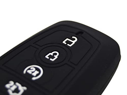 Image of Silicone Key Fob Cover for Ford F150 Mustang Explorer Expedition Escape Edge Bronco Transit Maverick and Lincoln Navigator Nautilus Aviator Corsair