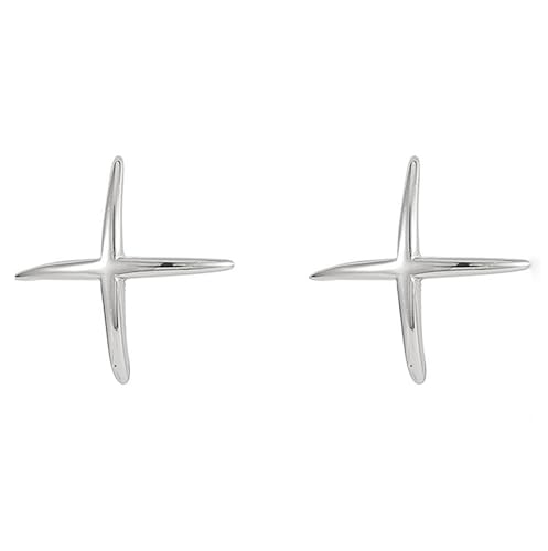 Reffeer 925 Sterling Silver Letter X Studs Earrings for Women Teens X Earrings Studs Piercing Earrings