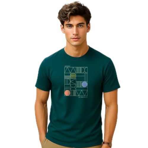 Image of Nobero Men's Regular Graphic Printed T-Shirt for Men | Soft Cotton | Classic Fit | Printed Casual Tshirt for Men
