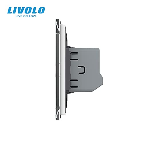 Interruptor de cristal templado LIVOLO con panel táctil y luz LED guía 4