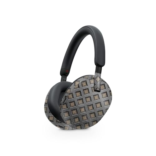 Image of MightySkins Glossy Glitter Skin Compatible with Sony WH-1000XM5 Headphones - Black Wall | Protective, Durable High-Gloss Glitter Finish | Easy to Apply, Remove, and Change Style