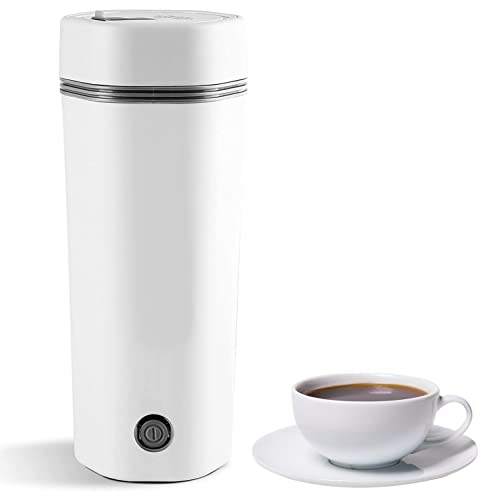 Angju Portable Electric Kettle for Travel Travel Kettle Electric Small Stainless Steel Portable Fast Water Boiler Automatic Shut-Off 350ML Mini Cup