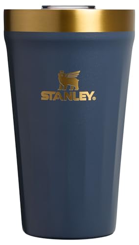 Stanley Everyday Tumbler - Bicchiere da 473 ml, con coperchio a pressione, per bevande, caffè e cocktail, in acciaio inox, senza BPA, PVD Twilight Gold