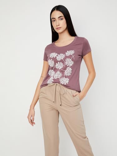 Image of Max Women's Cotton Regular Fit Graphic Printed T-Shirt - Pack of 2
