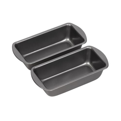Chef Aid Non-Stick Loaf Tins Set of 2, 1lb (454g) Bread and Cake Baking Pans, Easy Clean Carbon...