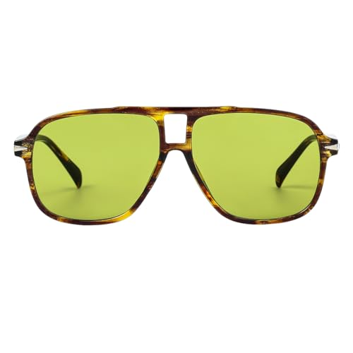 NIDOVIX Retro Aviator Sunglasses for Women Men Vintage 70s Square Classic Aviator Shades Sun Glasses UV400 Protection2