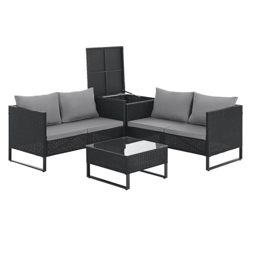 SVITA Kansas Rattanlounge Gartenmöbel Set Sitzgarnitur Outdoor...