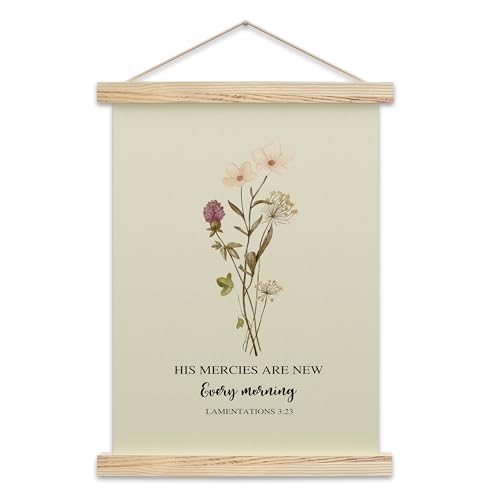 Floral Christian Hanging Flag