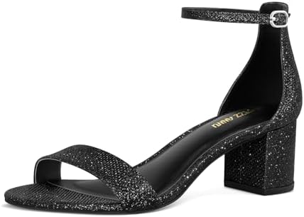 PIZZ ANNU Women's Low Block Chunky Heels Sandals Comfortable Open...