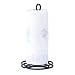 SRIWATANA Geometric Standing Paper Towel Holder, Simply-Tear Paper Towel Rack with 2-Tier Metal Base, Black