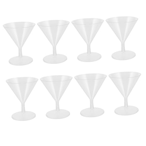 NOLITOY 8個 カクテルカップ 厚手使い捨てワイングラス パーティー用 デザート兼用 ホテル バー 結婚式向け