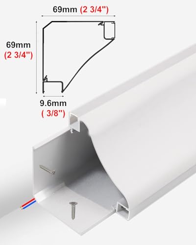 Moldura de corona con difusor de iluminación LED para evitar sombras en techos 6