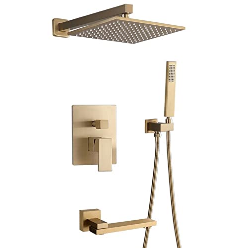 Ensemble de robinets de douche complet avec tête de douche 10" et douchette