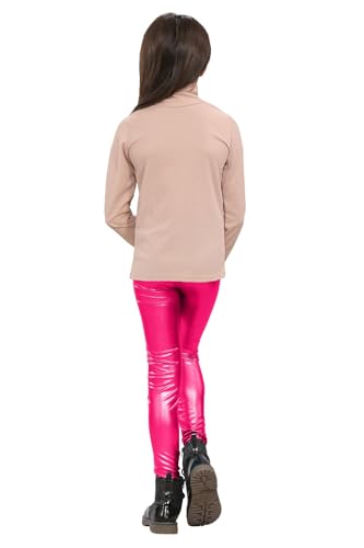 Pantalones para niña texturizados con baño de plata brillante y diseño metalizado cerise 3-4 años 4