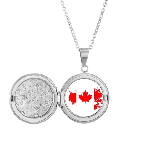 Collier drapeau canadien médaillon érable idéal pour vos voyages