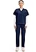 Cherokee Big and Tall Originals Unisex V-Neck Scrubs Shirt, Navy, XX-Large