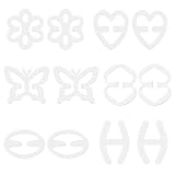 Megecaa Bra Clips to Make Racerback - 12Pcs Bra Strap Clips for Racerback Clear Bra Strap Holders for Slipping Woman Girl Accessories