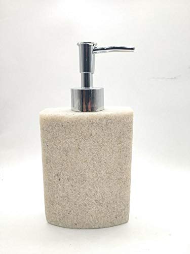 TOTO DEALS™ Premium Design on Sand Stone Liquid Soap Dispenser (1 Piece) (Material: Stone, Capacity: 300ml)