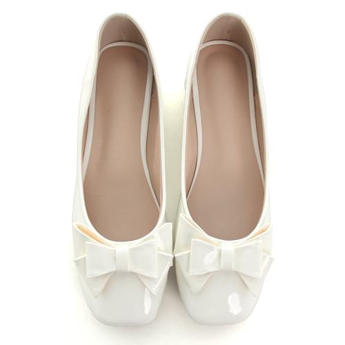 Image of Dear Time Women's Casual Foldable Ballet Flats Square Toe Ballerina Flats Shoes Comfortable