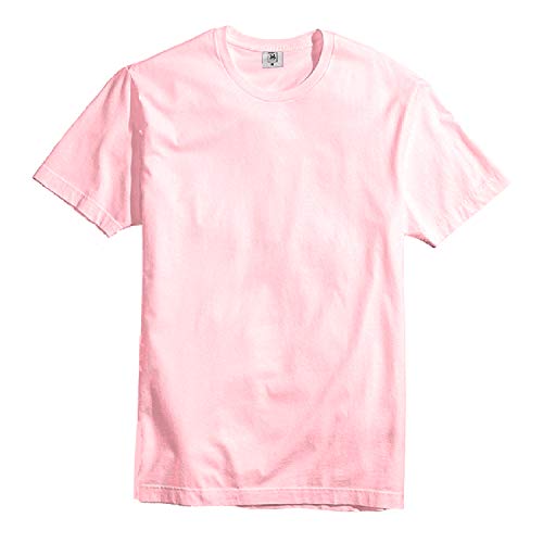 Kit Com 5 Camisetas Slim Masculina Básica Algodão Part.B (Rosa, Branco, Azul, Cinza e Verde, G)