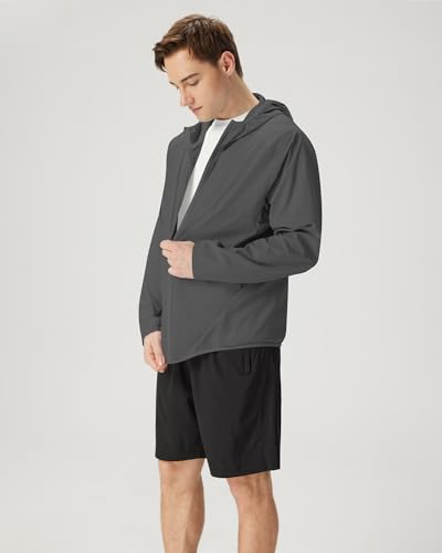 Locachy Men's UPF 50+ Sun Protection Lightweight Outdoor Hoodie Full Zip Long Sleeve Fishing Hiking Performance Shirt4