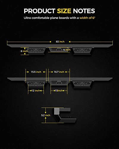 Estribos KAX para Ram 1500 Crew Cab 2019-2021, 2PCS miniatura 7