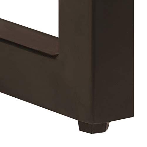Wifese 39X20X14 In Wood Coffee Table Rectangular Coffee Tables With Steel Legs For Living Room Outdoor Coffee Table Home Decoration For Bedroom Balcony Solid Mango Wood Elegant Design Brown #TOP7
