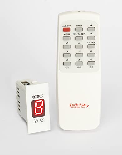 RE CO SYS Remote Control Switch for Light and Fan Regulator |With Learning makes Compatible with all Wi-Fi IR Blaster to use with Alexa|Pro-With Timers,Sleep,Advance Learning|1 Light and 1 Fan Regulator|Screw |White|